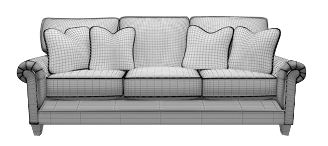 Wireframe Input for Furniture Render | iSculptor